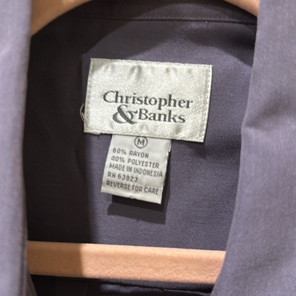 Christopher Banks purple button down shirt. Such a pretty purple. - Picture 2 of 4